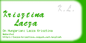 krisztina lacza business card